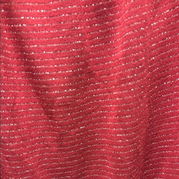 LC Lauren Conrad Red Puff Sleeve Peplum Blouse - Picture 4 of 11